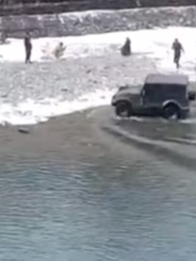 Tourist seen driving Mahindra Thar in Chandra River, Himachal Pradesh Police takes action.
